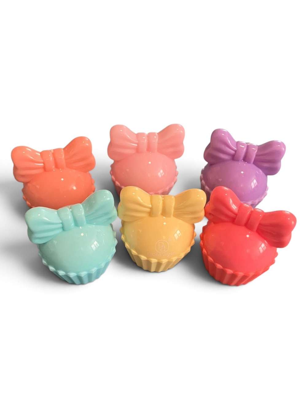 Assorted Pastel Bow Lip Balm Set – 6 Hydrating Shades